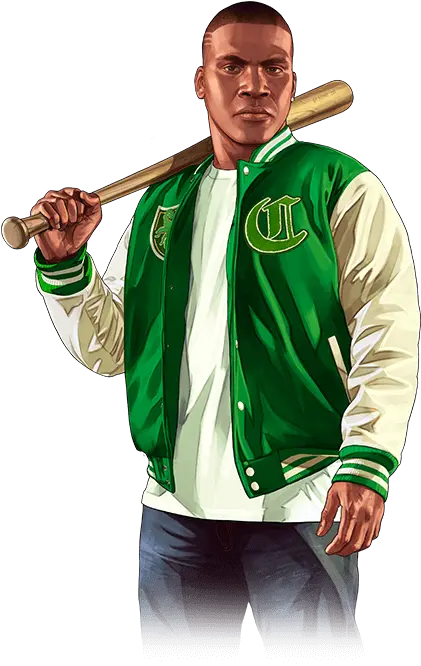 Nemesis Community 1 Hombre con bate y chaqueta verde.
